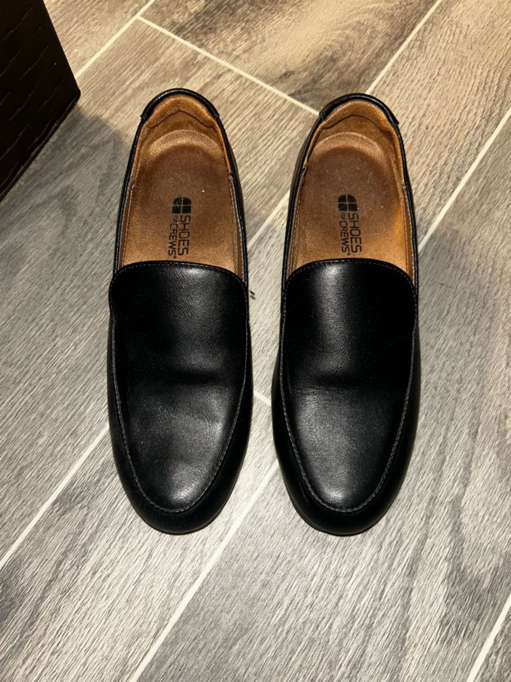 Shoes For Crews Black Slip-On Loafers